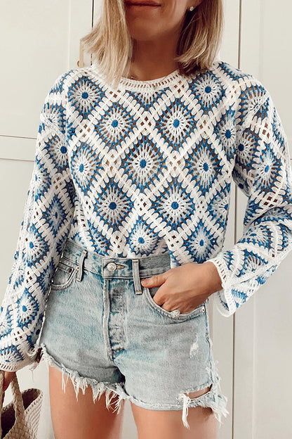 Mesh Cutout Blouse