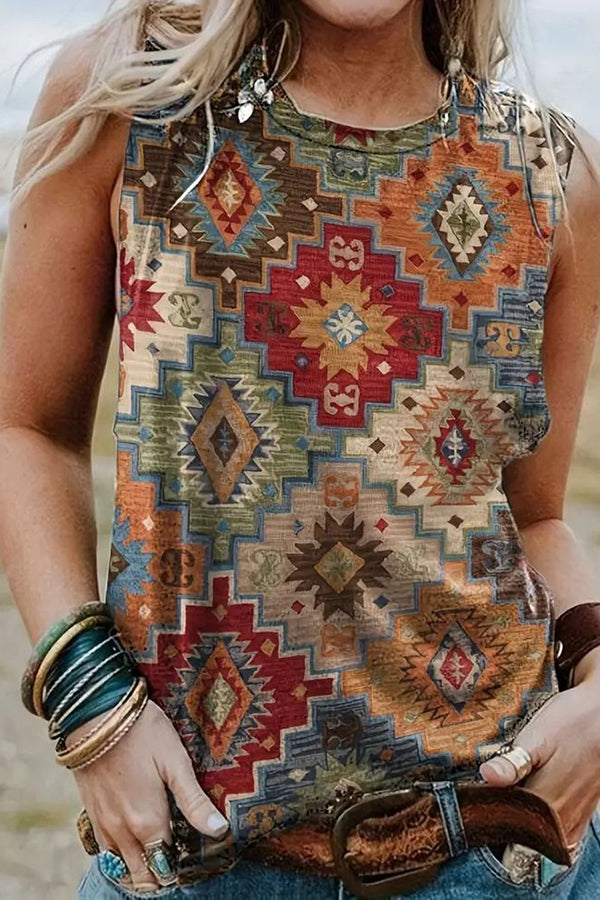 Ethnic Printed Cotton Vest