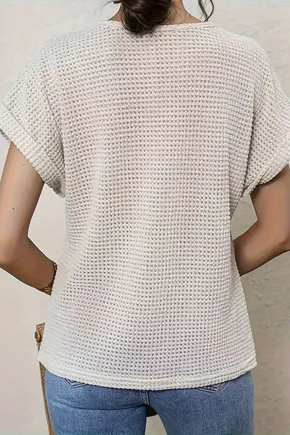 Chic Lace-Trimmed Crew Neck T-Shirt