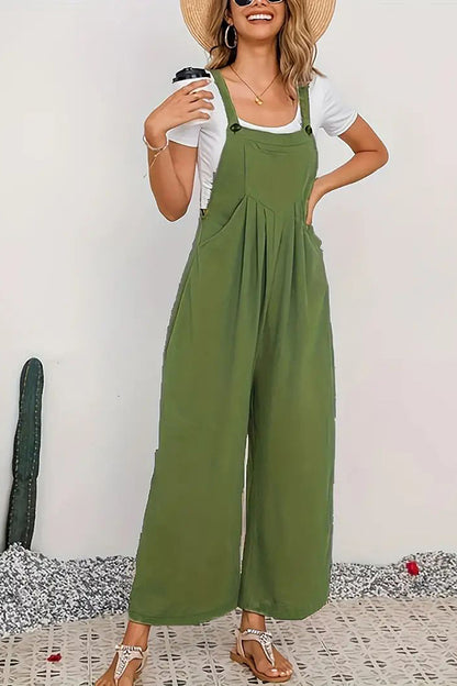 Women's Boho Sleeveless Jumpsuit with Pockets