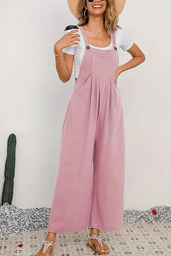 Women's Boho Sleeveless Jumpsuit with Pockets