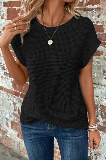 Elegant Summer T-Shirt with Twist Front