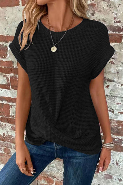 Elegant Summer T-Shirt with Twist Front