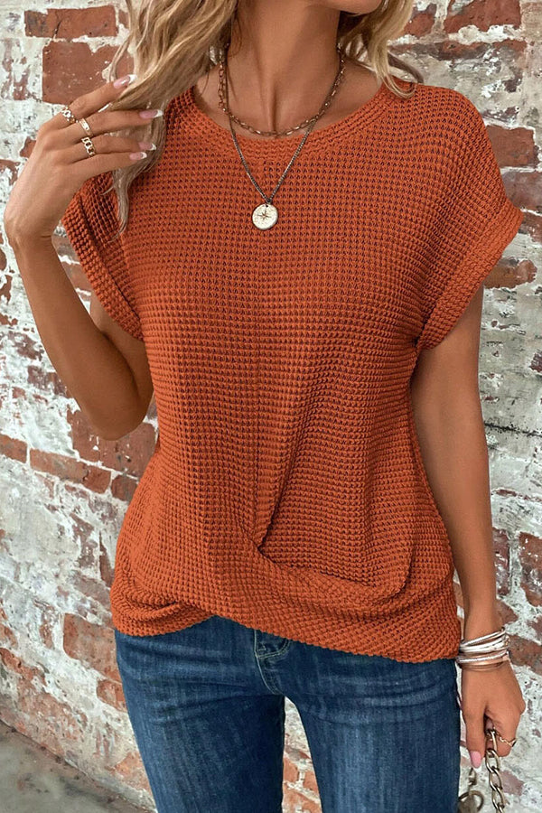 Elegant Summer T-Shirt with Twist Front