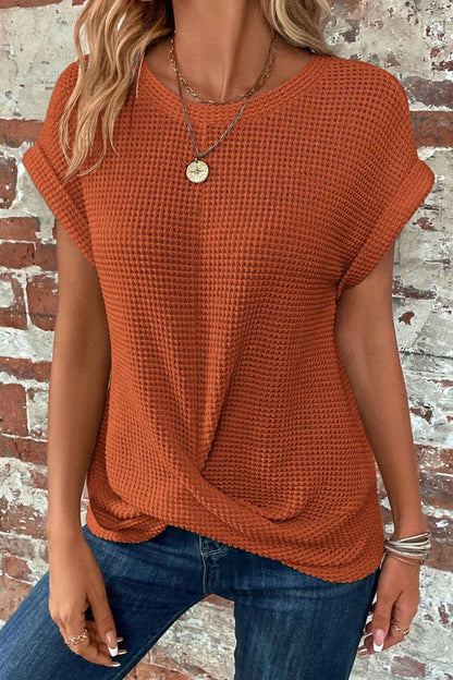 Elegant Summer T-Shirt with Twist Front