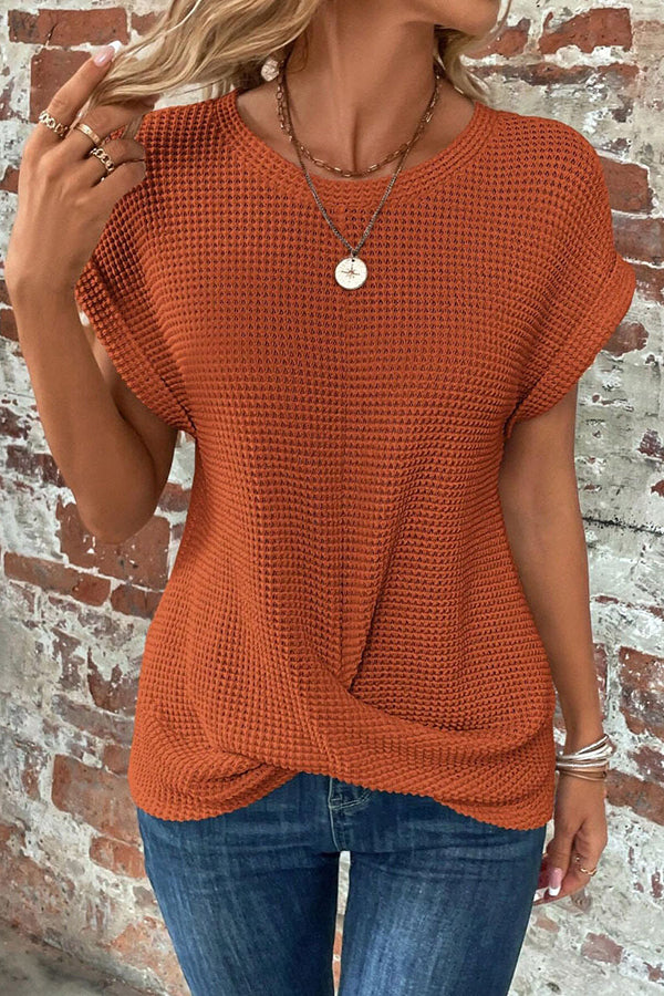 Elegant Summer T-Shirt with Twist Front