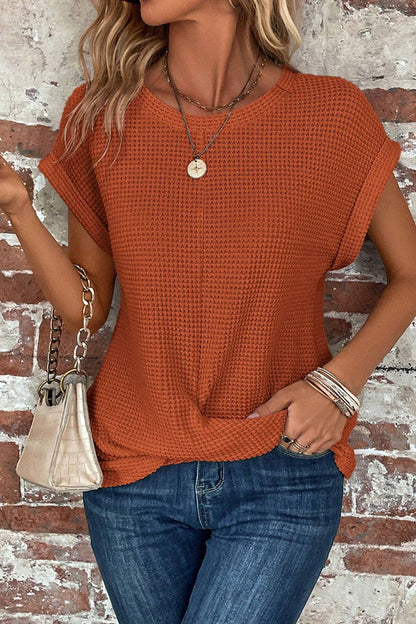 Elegant Summer T-Shirt with Twist Front