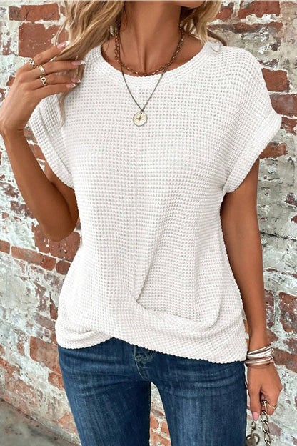 Elegant Summer T-Shirt with Twist Front