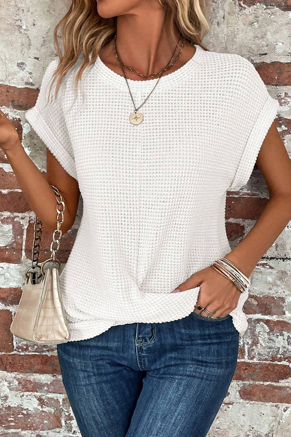 Elegant Summer T-Shirt with Twist Front