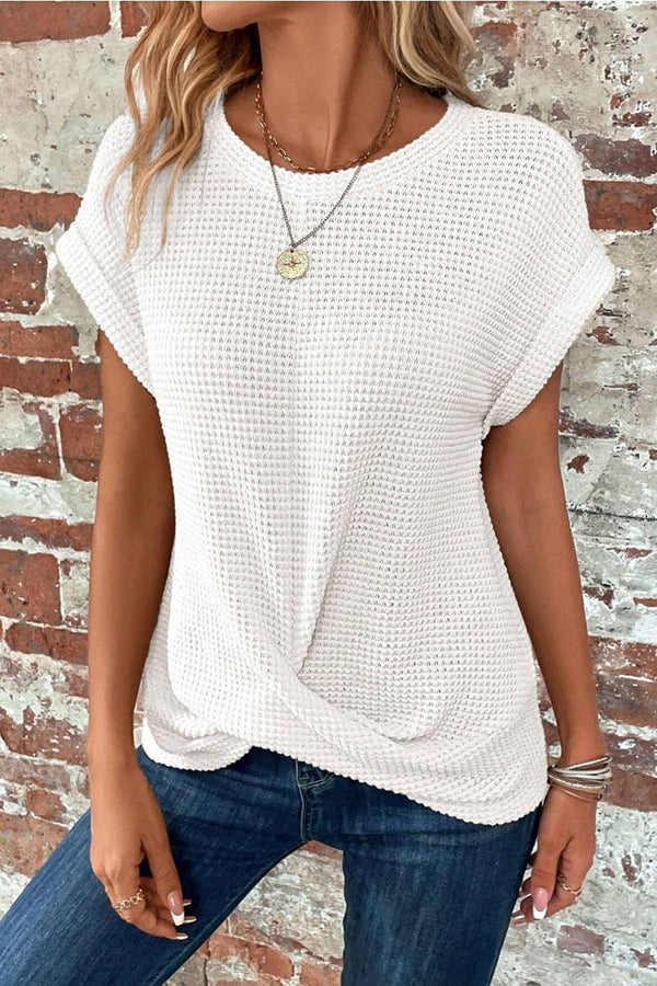 Elegant Summer T-Shirt with Twist Front