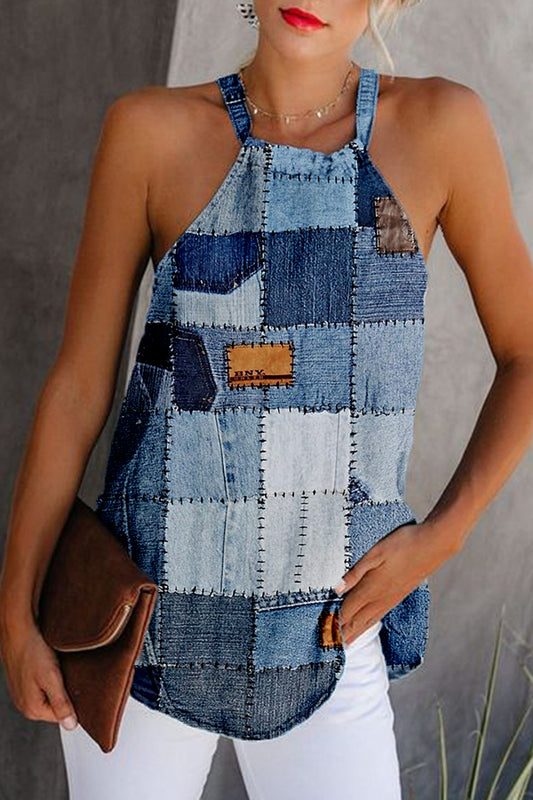 Denim Patchwork Camisole