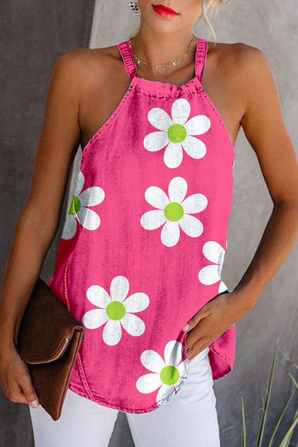 Hot Pink Summer Denim Camisole