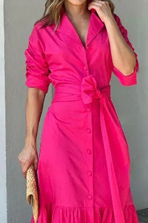 Brightly Colored Maxi Shirt Dress