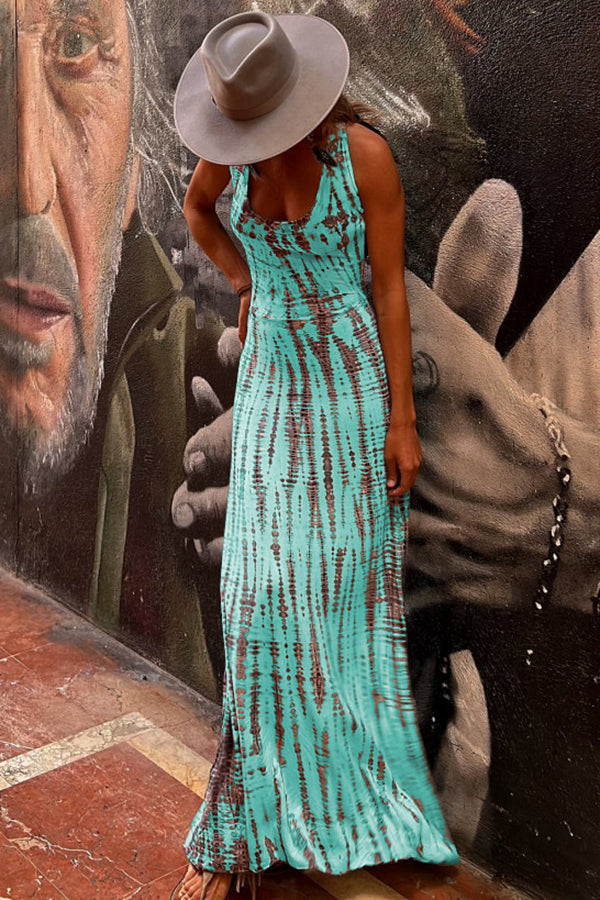 Bohemian Tie-Dye Maxi Dress