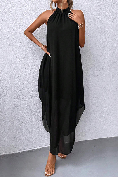 Women's Sleeveless Asymmetric Hem Dress