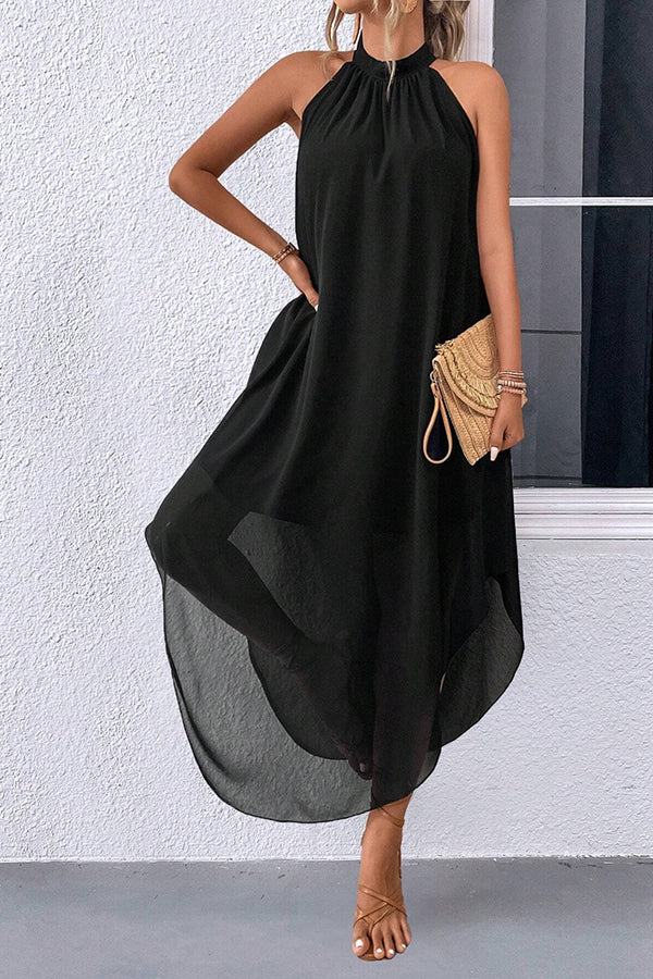 Women's Sleeveless Asymmetric Hem Dress