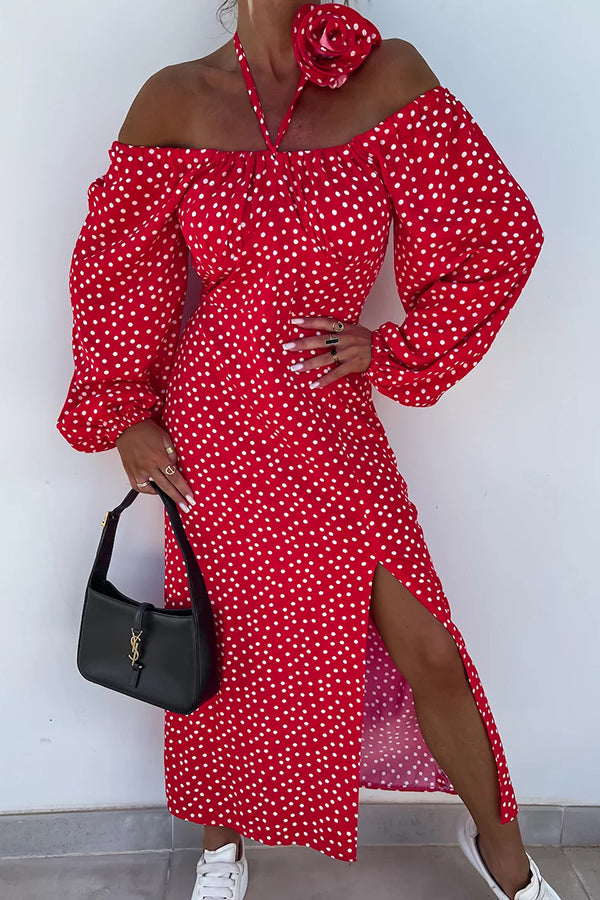 Lady Dots Dress Red