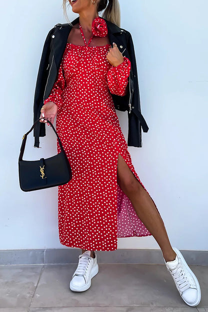 Lady Dots Dress Red