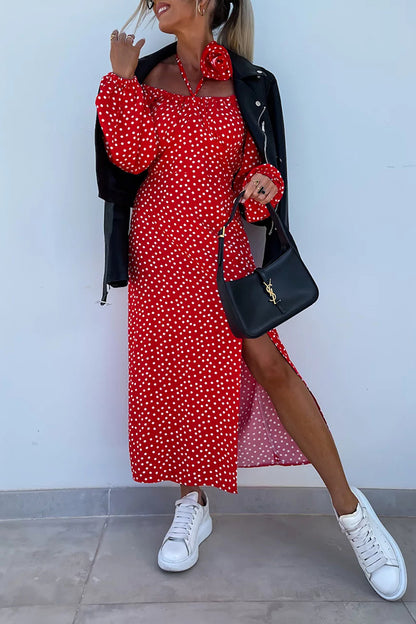 Lady Dots Dress Red