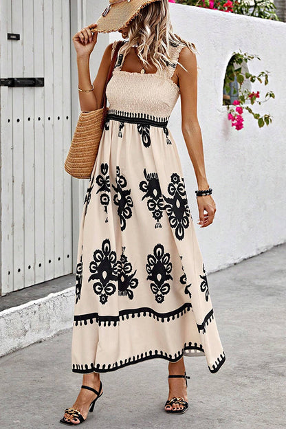 Women's Resort Style Print Ruched Dress