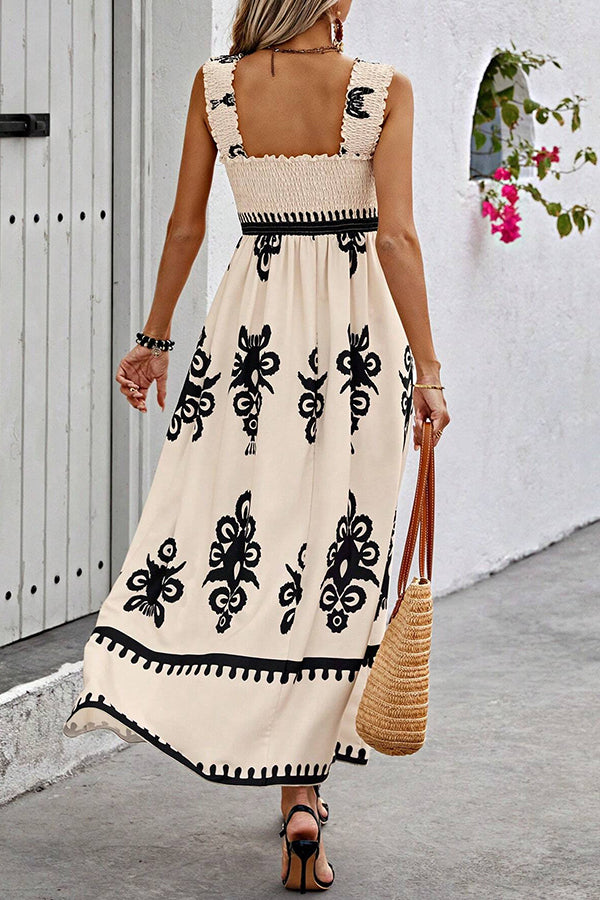 Women's Resort Style Print Ruched Dress