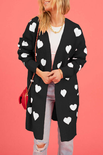 Valentine's Day Heart Knitted Cardigan