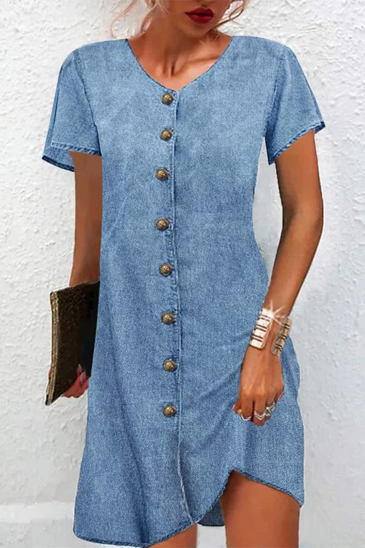 Thin Denim Mini Dress