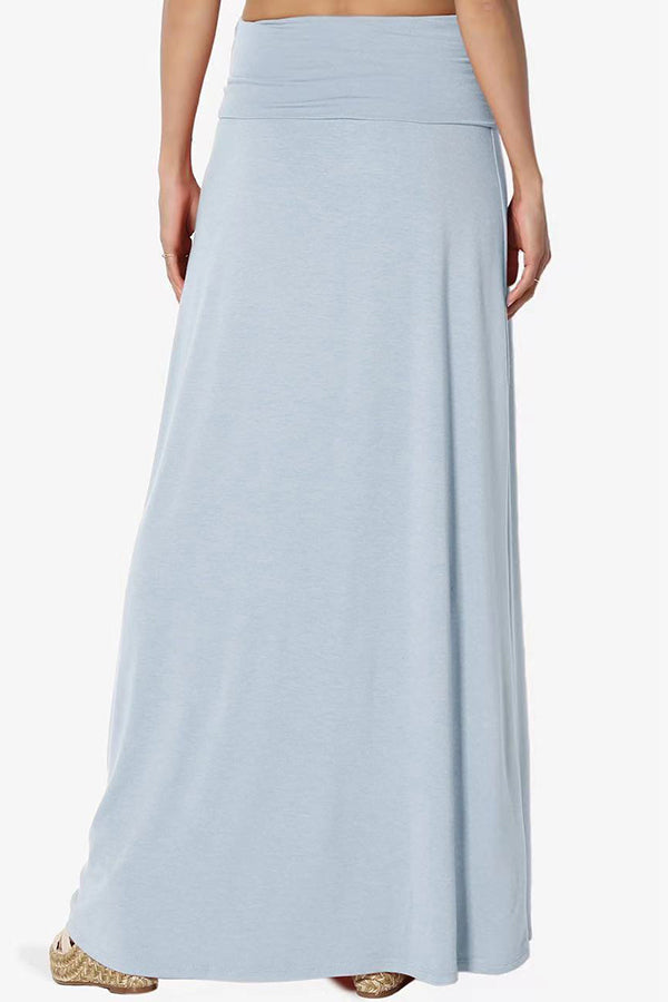 Wrap Asymmetric Stretch High Waist Draped Flowy Skirt