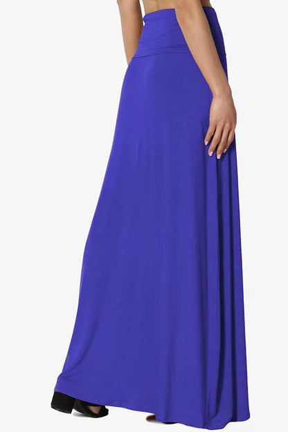 Wrap Asymmetric Stretch High Waist Draped Flowy Skirt