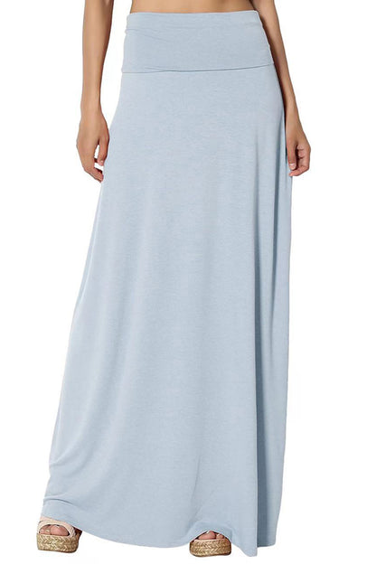 Wrap Asymmetric Stretch High Waist Draped Flowy Skirt