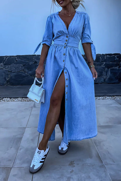 La Toya Blue Jeans Dress