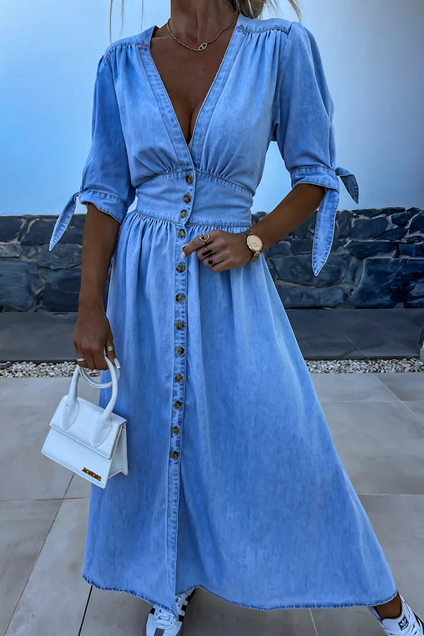 La Toya Blue Jeans Dress