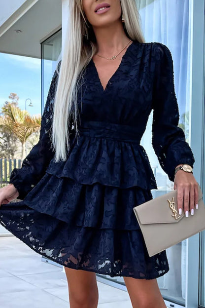 Lace Layered Cake Mini Dress