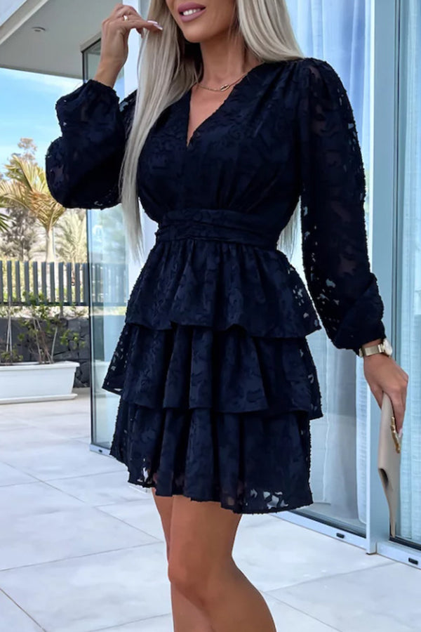 Lace Layered Cake Mini Dress