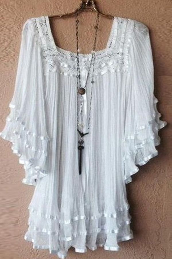 Women's Plus Size Lace Shirt