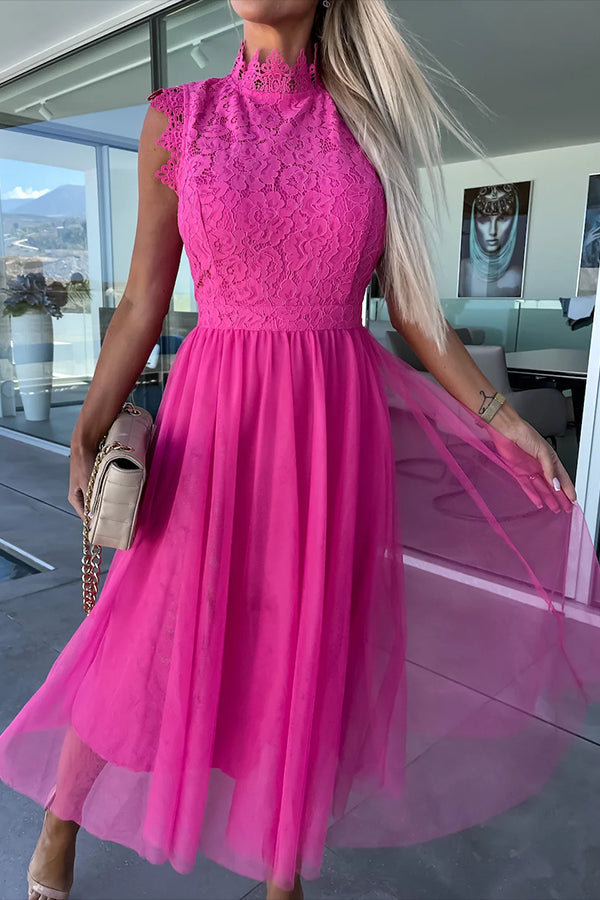 Sherry Pink Lace Dress