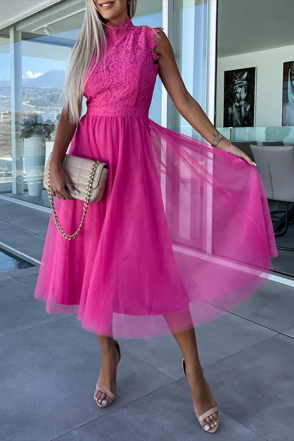 Sherry Pink Lace Dress