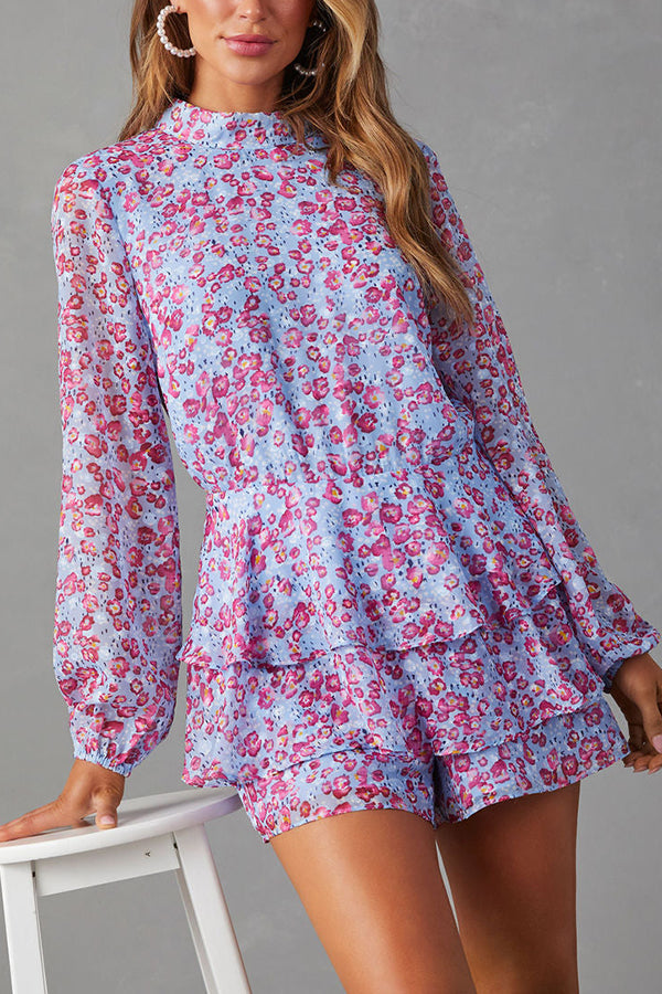 Parma Long Sleeve Floral Romper