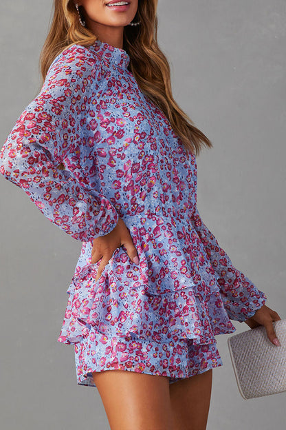 Parma Long Sleeve Floral Romper