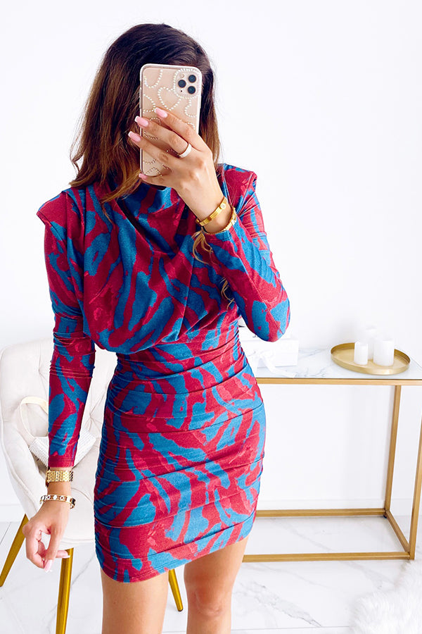 Beautiful Printed Dress With Shiny Threads