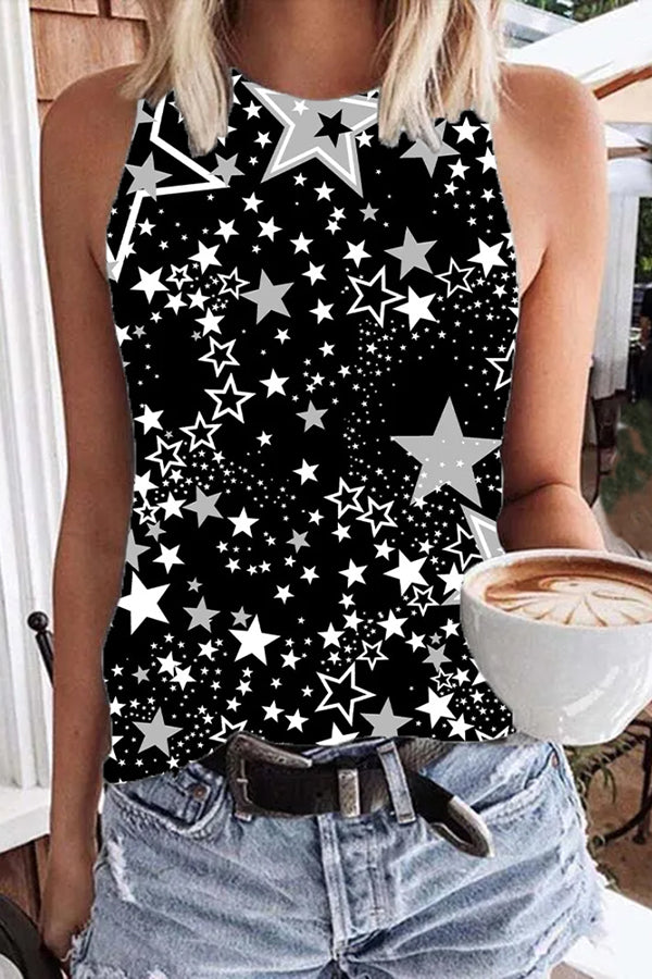 Star Print 100% Cotton Vest