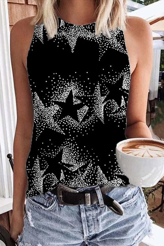 Star Print 100% Cotton Vest