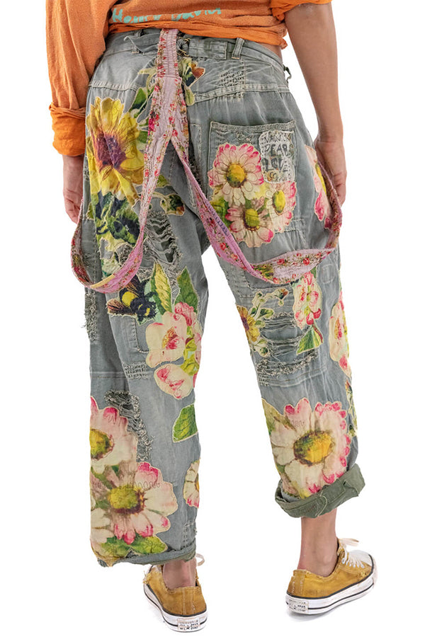 Pearl Miner Pants With Sunflower