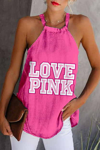 Love Pink Printed Denim Camisole