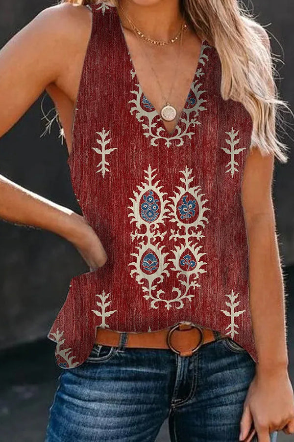 Bohemian Print Tank Top