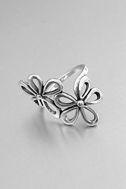 Boho Vintage Floral Cutout Open Ring Beach Vacation Ethnic Jewelry